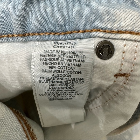 True Religion Women's CAIA High Rise Destroyed Frey Hem Denim Cutoffs Shorts - Picture 13 of 15